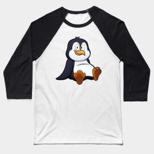 Cute Sitting Penguin Baseball T-Shirt